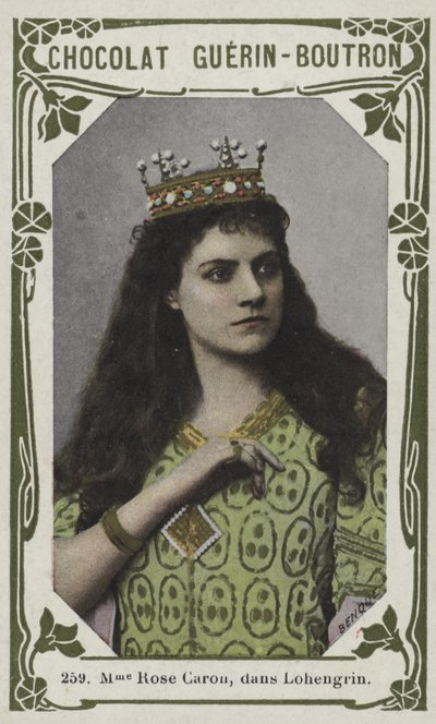 Madame Rose Caron, i Lohengrin (farget bilde) av French School