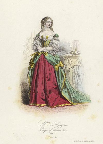Madame de Grignan, fransk aristokrat på Louis XIVs tid av French School