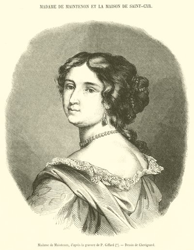 Madame de Maintenon (gravering) av French School