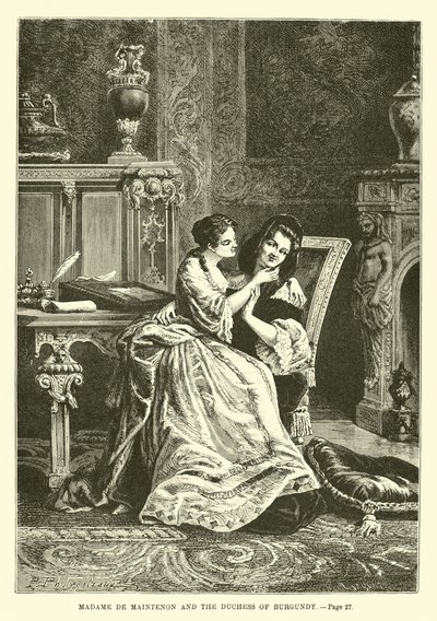 Madame de Maintenon og hertuginnen av Burgund av French School