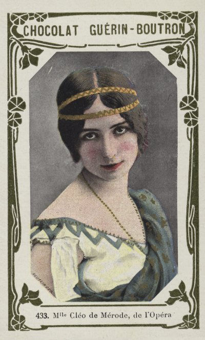 Mademoiselle Cleo de Merode, fra Operaen (farget bilde) av French School
