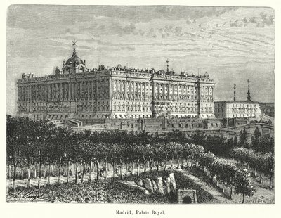 Madrid, Palais Royal (gravering) av French School