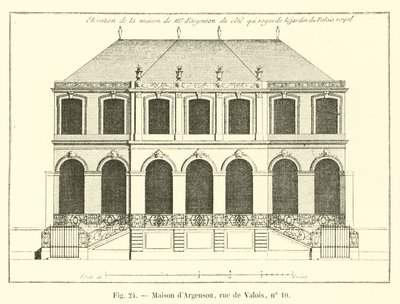 Argenson House, rue de Valois, nr. 10 av French School