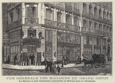 Maisons du Grand Depot, keramikkbutikk i Paris, Frankrike av French School
