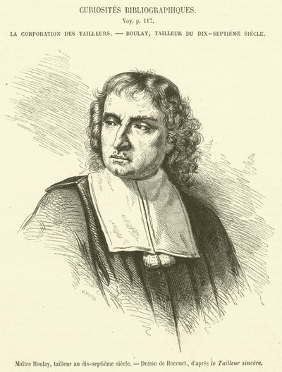 Maitre Boulay, skredder på det syttende århundre (gravering) av French School