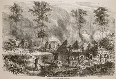 Lage kull til krutt, illustrasjon fra Cassells History of the War between France and Germany, 1870-1871 av French School