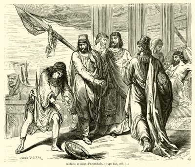 Sykdom og død av Aristobulus (gravering) av French School