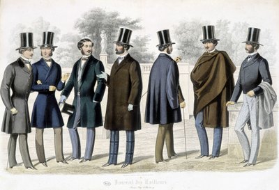 Mannlige modeller, "" Journal of tailors"" av French School