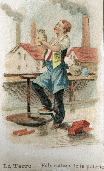 Keramikkproduksjon, begynnelsen av 1900-tallet (kromo) av French School