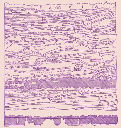 Kart over Gallia - fragment av French School