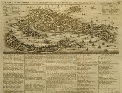 Kart over Venezia, utgitt av H. Chatelain i Amsterdam, 1728 av French School