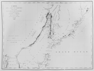 Kart over funnene gjort i 1787 i Kinahavet og Tartarystredet av de franske fregattene La Boussole og L