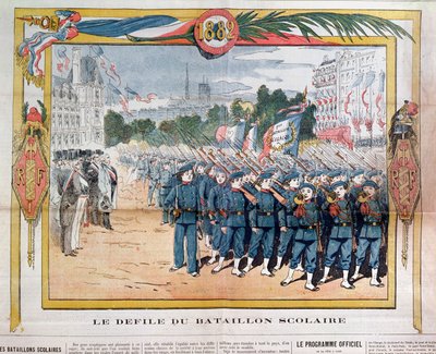 Mars med skolebataljoner den 14. juli 1882 av French School