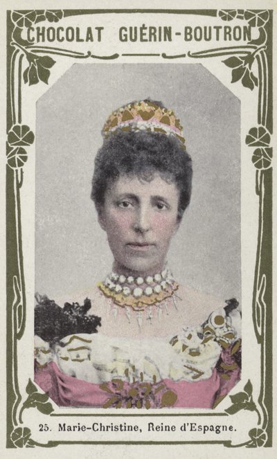 Marie-Christine, Reine dEspagne (farget bilde) av French School