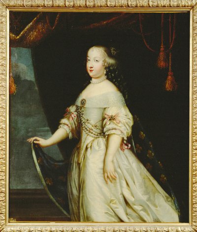 Marie Therese av Østerrike, dronning av Frankrike … (maleri på lerret) av French School