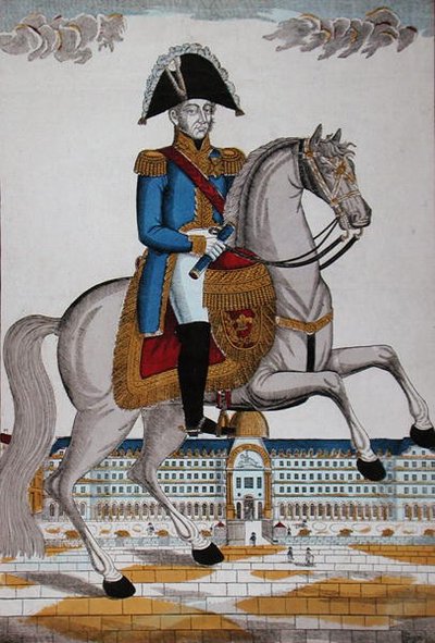 Marshal of France i Parade Costume (farge litho) av French School