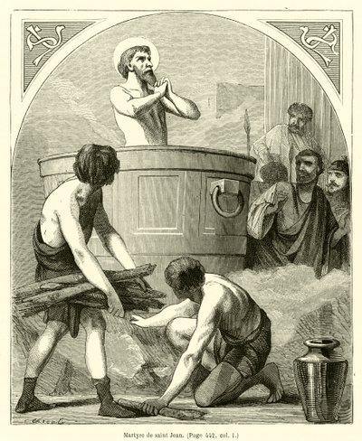 Martyrium of Saint John (gravering) av French School