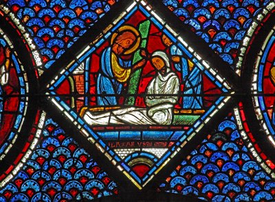 Mary Magdalene-vinduet: Lasarus - hans oppstandelse (w46) av French School
