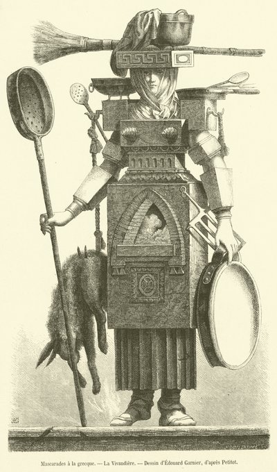 Greske maskerader, La Vivandiere (gravering) av French School