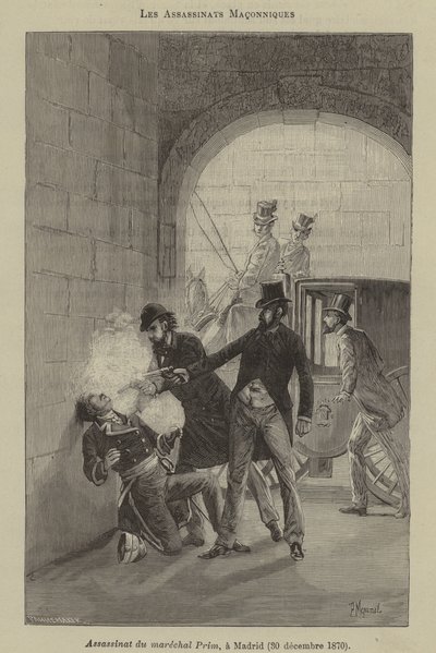 Frimurerattentater (gravering) av French School