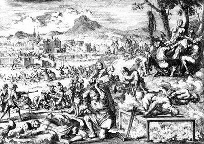 Massakre i Irland i 1644, ca. 1685 av French School