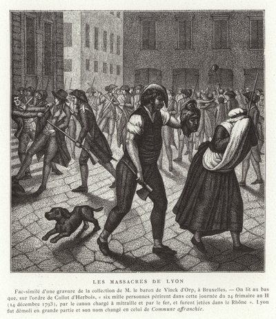 Massakrer i Lyon, den franske revolusjonen, desember 1793 av French School