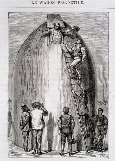Maston hadde fetet - i Fra jorden til månen av Jules Verne av French School