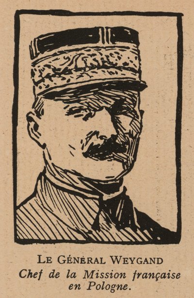 Maxime Weygand, fransk general og medlem av den interallierte misjonen sendt for å støtte den andre polske republikken under den polsk-sovjetiske krigen i 1920 (lito) av French School
