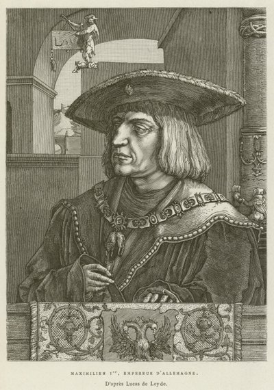 Maximilian I, keiser av Tyskland (gravering) av French School