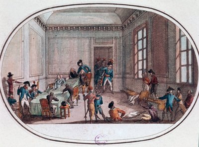 Maximilien de Robespierre skadet i forkammeret til Comite de Salut Public av French School
