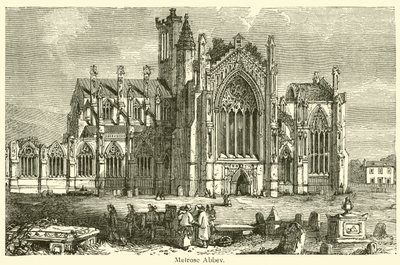 Melrose Abbey (gravering) av French School
