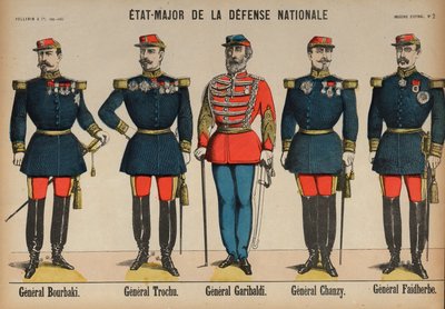 Medlemmer av generalstaben til den franske hæren under den fransk-prøyssiske krigen av French School