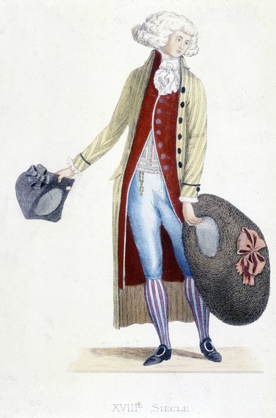 Herredrakt i Frankrike i 1782. av French School