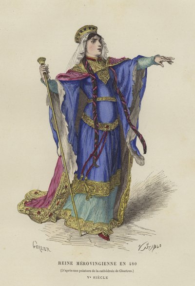Merovingerdronning, 480 av French School