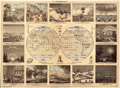 Meteorologi (fargelitografi) av French School