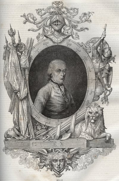 Michael Friedrich Benedikt baron von MELAS (1729-1806), feldmarschal - - New National Encyclopedia by Maurice La Charest - 1870 - av French School