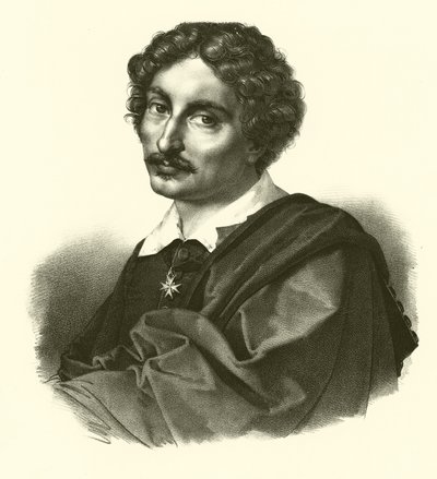 Michelangelo Merisi da Caravaggio, portrett (gravering) av French School