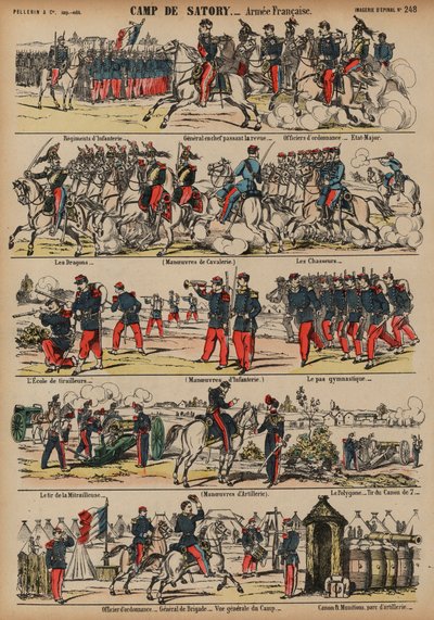 Den franske hærens militærleir ved Satory, Frankrike av French School