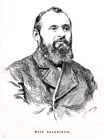Mily Alekseyevich Balakirev (1837-1910), illustrasjon fra 