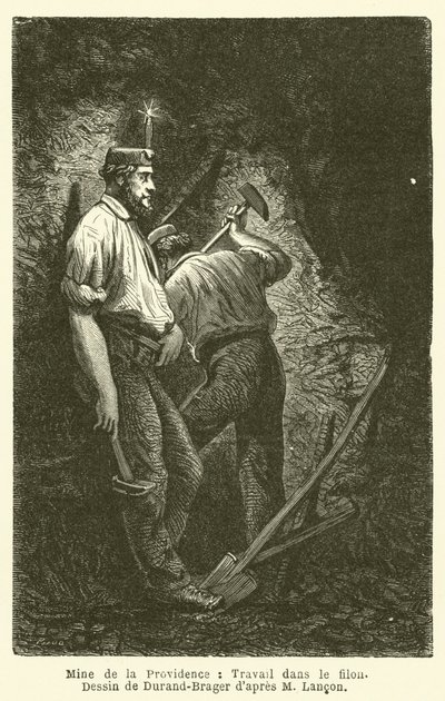 Mine of Providence, Arbeid i sømmen (gravering) av French School