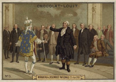 Mirabeau på nasjonalforsamlingen, 23. juni 1789 av French School