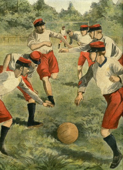 Moderne sport i hæren: fotball. Opprettelse av et militært fotball-rugbymesterskap. Den første kampen ble spilt på Bois de Boulogne, på plenen til Bagatelle, med lagene til Regimental Athletic Sport Valmy og Association regimental de C av French School