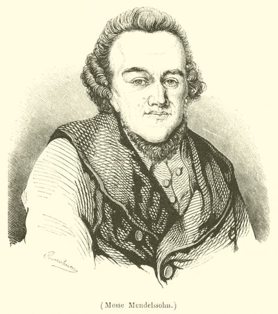 Moise Mendelssohn (gravering) av French School