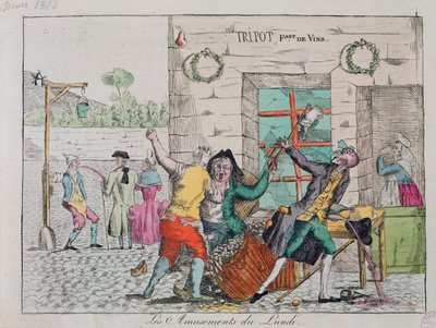 Mandagsunderholdning ved et drikkedykk, tidlig på 1800-tallet av French School