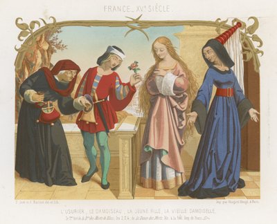 Pengeutlåner, godseier, en ung kvinne og en gammel kvinne av French School