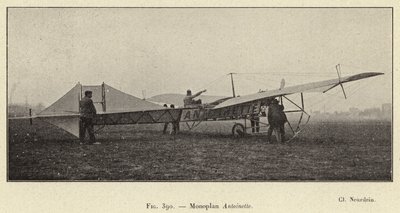 Monoplan Antoinette (gravering) av French School