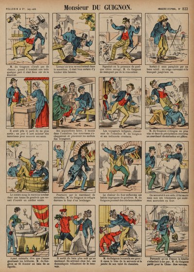 Monsieur de Guignon (farget gravering) av French School