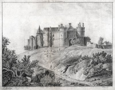 Montargis slott. (tegning av French School