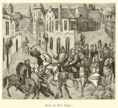 Mort de Wat Tyler (gravering) av French School