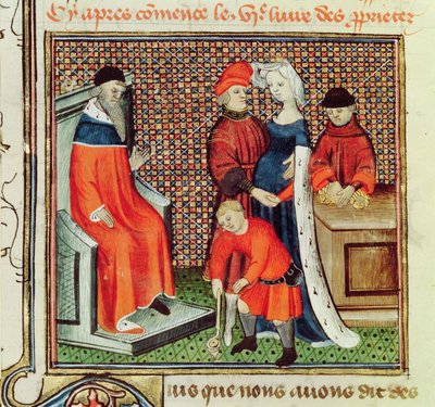 Ms.Fr.22531 The Ages of Man fra The Book of the Properties of Things av Barthelemy lAnglais av French School